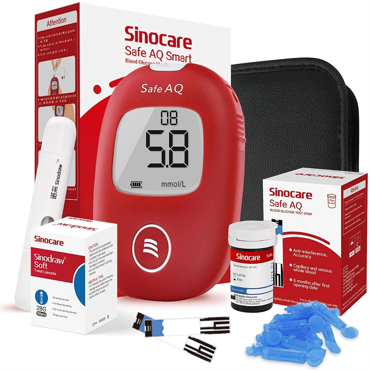 Глюкометр Sinocare Safe AQ Smart